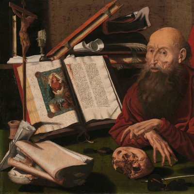 Der Heilige Hieronymus in seinem Studierzimmer von Marinus van Reymerswale (attributed to)