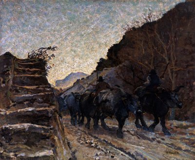 Rückkehr von der Arbeit in Versilia von Mario Puccini