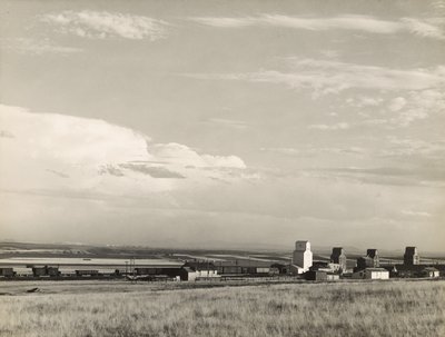 Getreidesilos im Mittleren Westen, "Kornkammer der USA" / Große Ebenen, Carter, Montana von Marion Post Wolcott