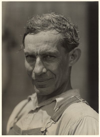 Mulattenarbeiter auf der John Henry Baumwollplantage. Er war talentiert in Handwerk und Weben. Melrose, Louisiana von Marion Post Wolcott