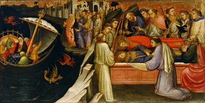 Predella-Panel, das Szenen aus der Legende von St. Stephan darstellt, 1408 von Mariotto di Nardo