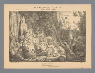 Die holländische Flotte vor Marokko. Panik im Palast von Marius Bauer