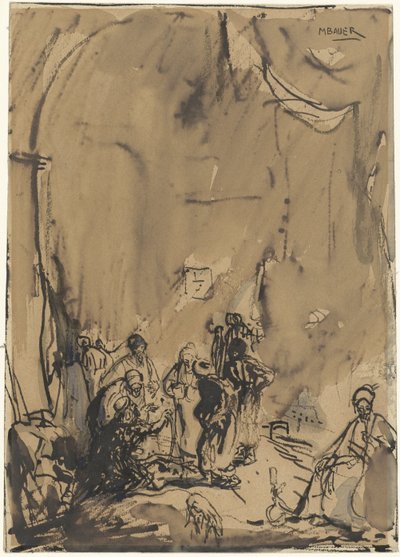 Gruppe von Orientalen in angeregtem Gespräch von Marius Bauer