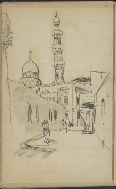 Straße in Kairo, mit Blick auf die Al-Rifai-Moschee von Marius Bauer