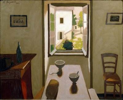 Der Tisch und die zwei Schalen von Marius Borgeaud