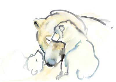 Mutter und Zwillinge, 2015 von Mark Adlington