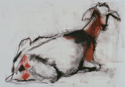 Sitzende Ziege, 1998 von Mark Adlington