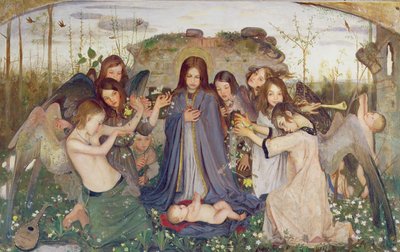 Madonna und Kind mit Engeln, um 1925 von Mark Lancelot Symons