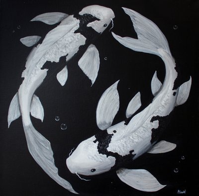Yin Yang Koi Fische von Marloes Aerts