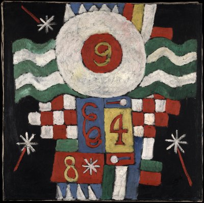 Sammlung von Zahlen, Entwürfen und Buchstaben, die ich zu Beginn des Krieges in Berlin gesehen habe von Marsden Hartley