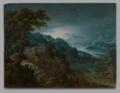 Die Versöhnung von Jakob und Esau von Marten van Valckenborch
