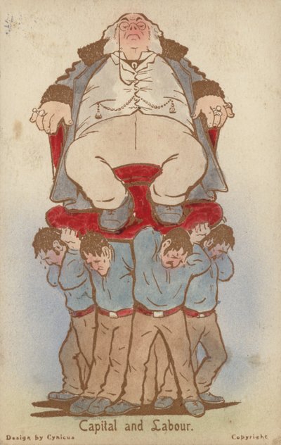 Kapital und Arbeit (Farblithographie) von Martin  Anderson