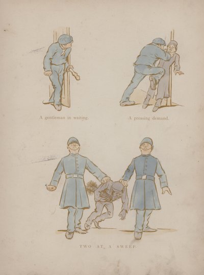 Seite aus den Humours of Cynicus (farbige Gravur) von Martin  Anderson
