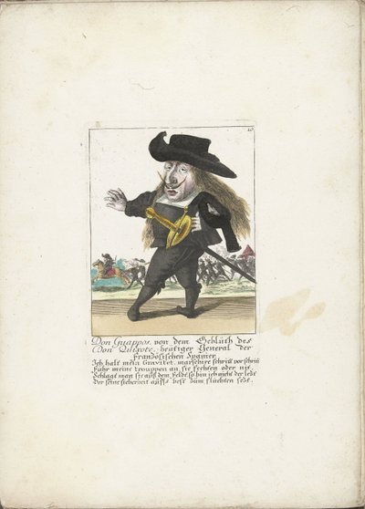 Der spanische Zwerg Don Guappos, ca. 1710 von Martin Engelbrecht (attributed to)