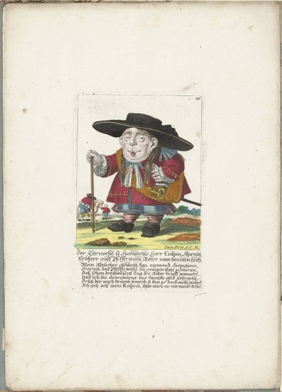 Der Zwerg Crispin Skarnitz, ca. 1710 von Martin Engelbrecht (attributed to)