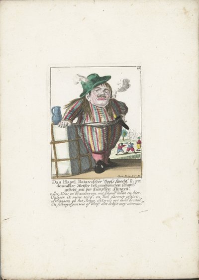 Der Zwerg Dan Hagel als holländischer Bootsmann, ca. 1710 von Martin Engelbrecht (attributed to)