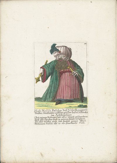 Der Zwerg Hali Nasili Pascha, ca. 1710 von Martin Engelbrecht (attributed to)