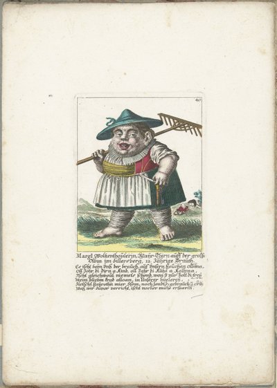 Der Zwerg Margl Woltzenthoulerin, ca. 1710 von Martin Engelbrecht (attributed to)