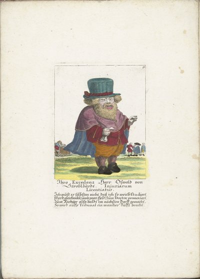Der Zwerg Oswald von Stroblbardt, ca. 1710 von Martin Engelbrecht (attributed to)