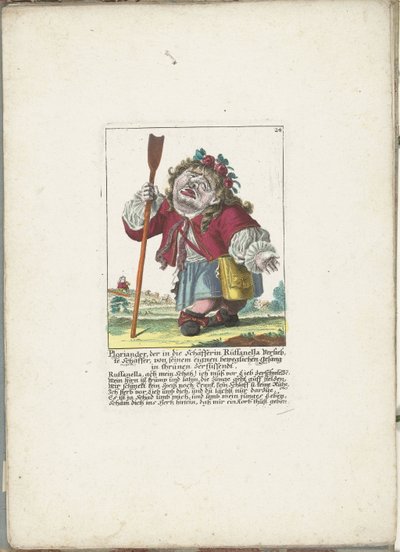 Der Zwerg Ploriander als Hirte, ca. 1710 von Martin Engelbrecht (attributed to)