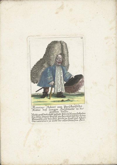 Der Zwerg Robert von Parukenfeldt, ca. 1710 von Martin Engelbrecht (attributed to)