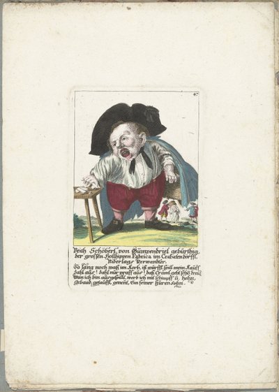 Der Zwerg Veith Schöberl von Gümpendriel, ca. 1710 von Martin Engelbrecht (attributed to)
