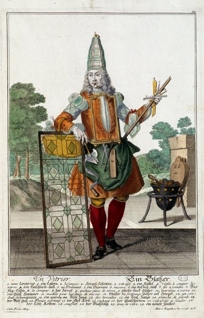 Ein Glaser. Gravur von Martin Engelbrecht von Martin Engelbrecht