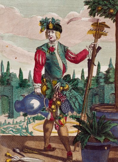 Gärtner, Gravur aus Assemblage des nouveau manouvries habilles von Martin Engelbrecht, Deutschland von Martin Engelbrecht