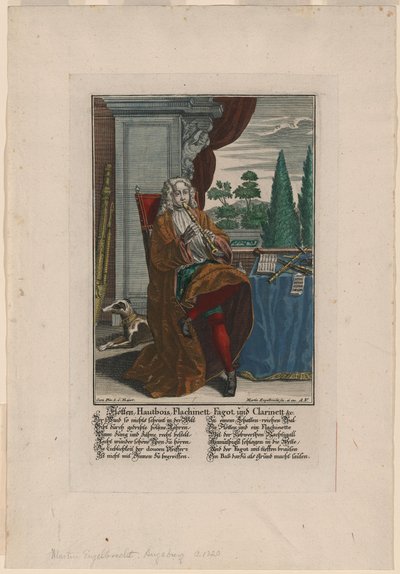 Holzblasinstrumente, ca. 1720-1730 von Martin Engelbrecht
