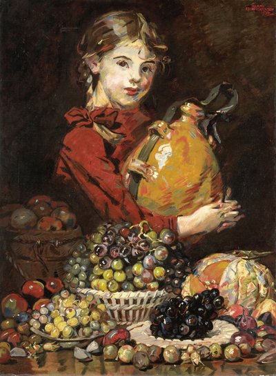 Monarosa, Tochter des Künstlers, als Obstverkäuferin von Martin Monnickendam