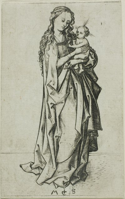 Kleine stehende Madonna mit Kind von Martin Schongauer