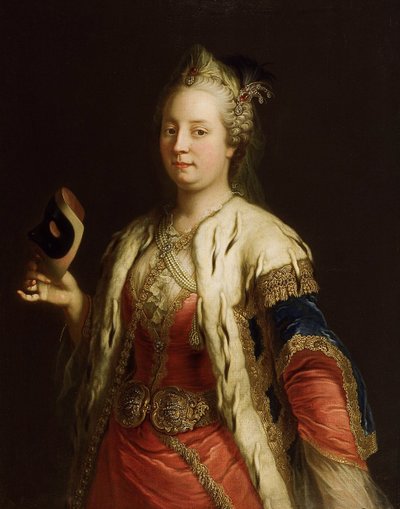 Porträt der Kaiserin Maria Theresia von Österreich 1717-1780 mit Maske à la Turque, vor 1750 von Martin van Meytens the Younger