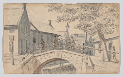 Eine Brücke über einen Kanal in Winschoten von Martinus Rørbye