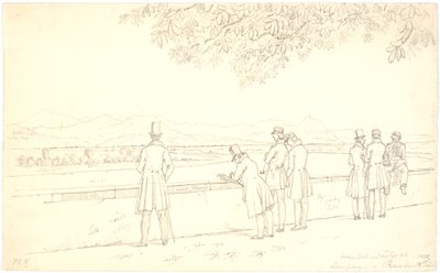 Alter Zoll mit Aussicht auf das Siebengebirge von Martinus Rørbye