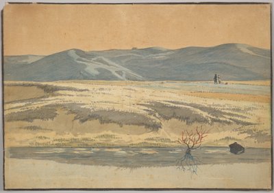 Landschaft bei Bangsbo, Nordjütland, mit zwei Figuren von Martinus Rørbye