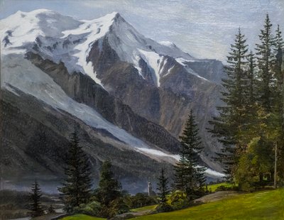 Blick auf Chamonix und den Mont Blanc von Martinus Rorbye