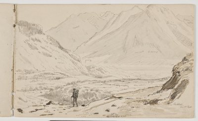 Berglandschaft mit Wanderer von Martinus Rørbye