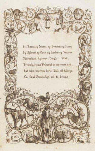 Illustration zu "Fünfzig Fabeln für Kinder" von Hey von Martinus Rørbye
