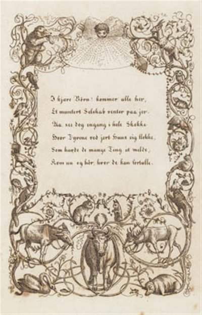 Illustration zu "Halvhundrede Fabler for Børn" von Hey von Martinus Rørbye