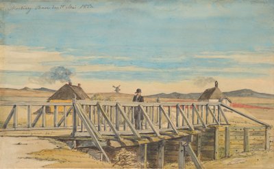 Landschaft mit einer Brücke in der Nähe von Mosbjerg, 1833 von Martinus Rørbye