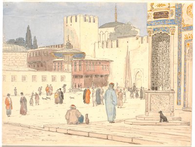 Der Platz vor Bab-i-Hümayun in Konstantinopel von Martinus Rørbye