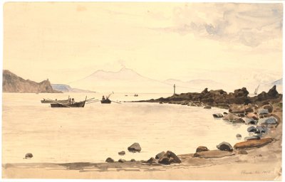 Blick auf den Vesuv von Procida von Martinus Rørbye