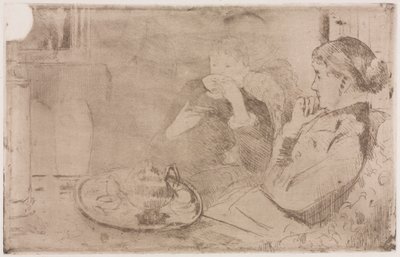 Lydia und ihre Mutter beim Tee, ca. 1880 von Mary Cassatt