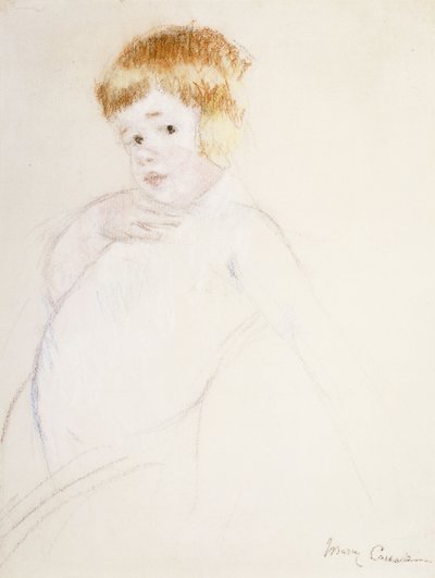 Studie für das Baby für Die Liebkosung von Mary Cassatt