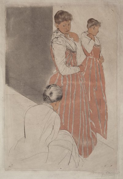 Die Anprobe von Mary Cassatt