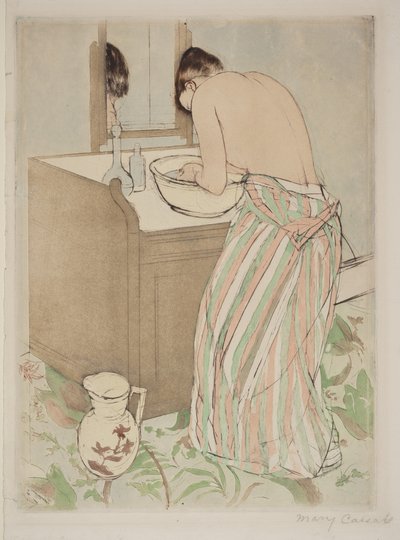 Badende Frau von Mary Cassatt