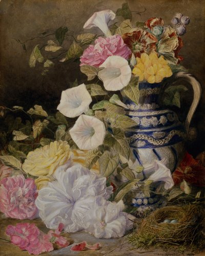 Stillleben mit einer Vase voller Blumen von Mary Elizabeth Duffield