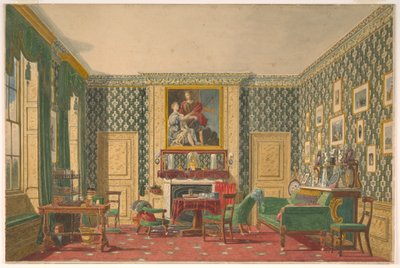 Zeichnung, Ein Innenraum, 1837–40 von Mary Ellen Best