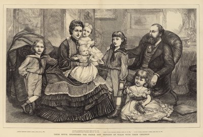 Ihre Königlichen Hoheiten der Prinz und die Prinzessin von Wales mit ihren Kindern von Mary Ellen Edwards