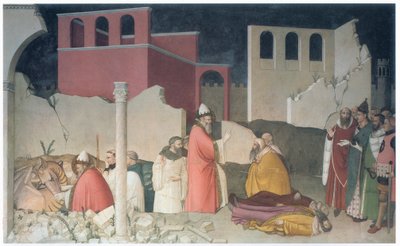 Das Wunder des Papstes St. Silvester, San Silvestro Kapelle, ca. 1337 von Maso di Banco